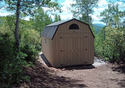 Custom barn style shed in woods- finished